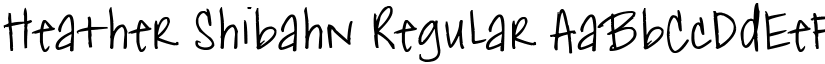 Heather Shibahn Regular font