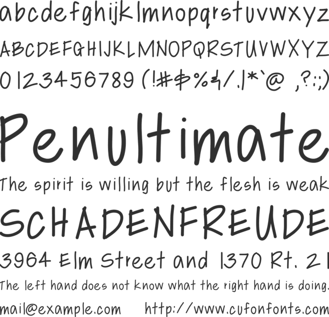 LibbysHand font preview