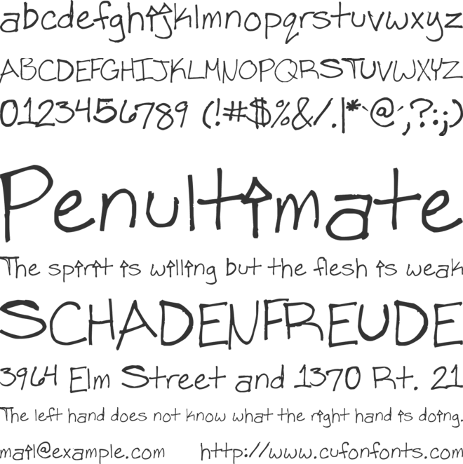 Indigo Unicor font preview