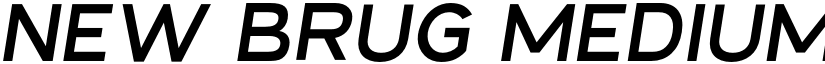 NEW BRUG Medium Italic font
