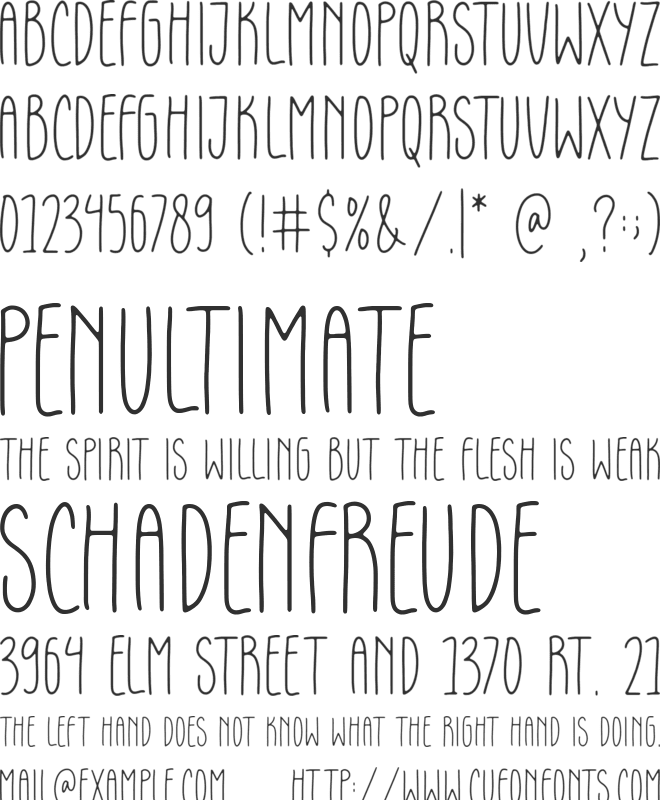 Gloomie Sunday font preview