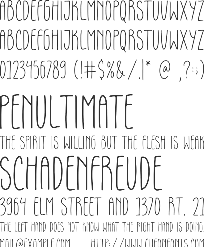 Gloomie Sunday font preview