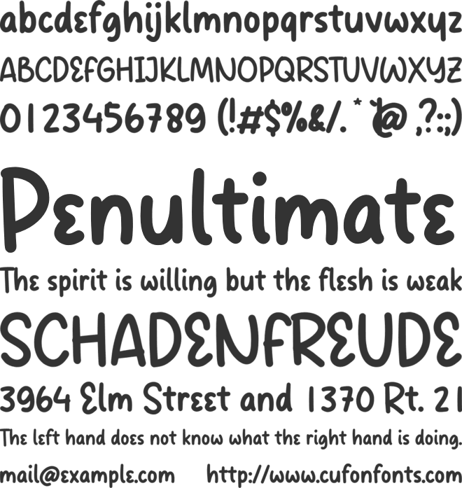 Gabyrose font preview