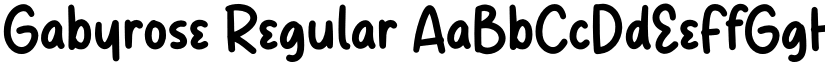 Gabyrose Regular font