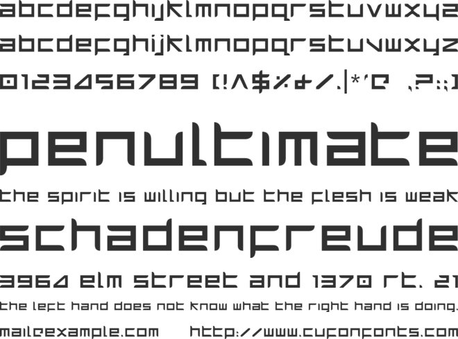 Harrier font preview