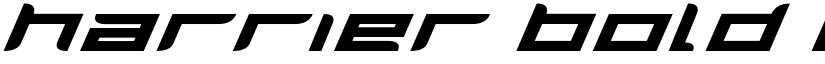 Harrier Bold Expanded Italic Bold Expanded Italic font