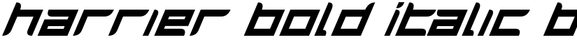 Harrier Bold Italic Bold Italic font