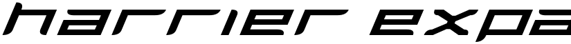 Harrier Expanded Italic Expanded Italic font
