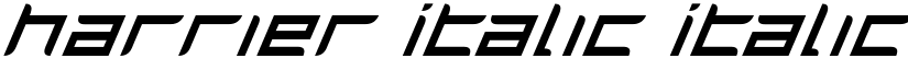 Harrier Italic Italic font