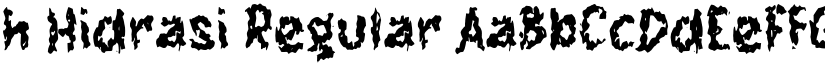 h Hidrasi Regular font