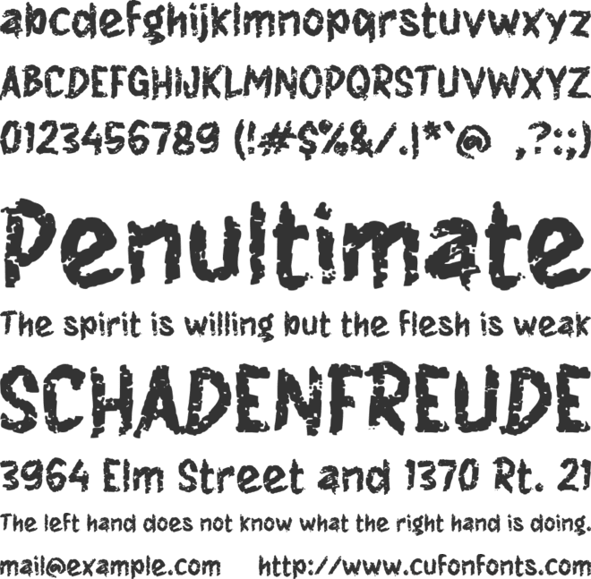 h Huddle Stone font preview