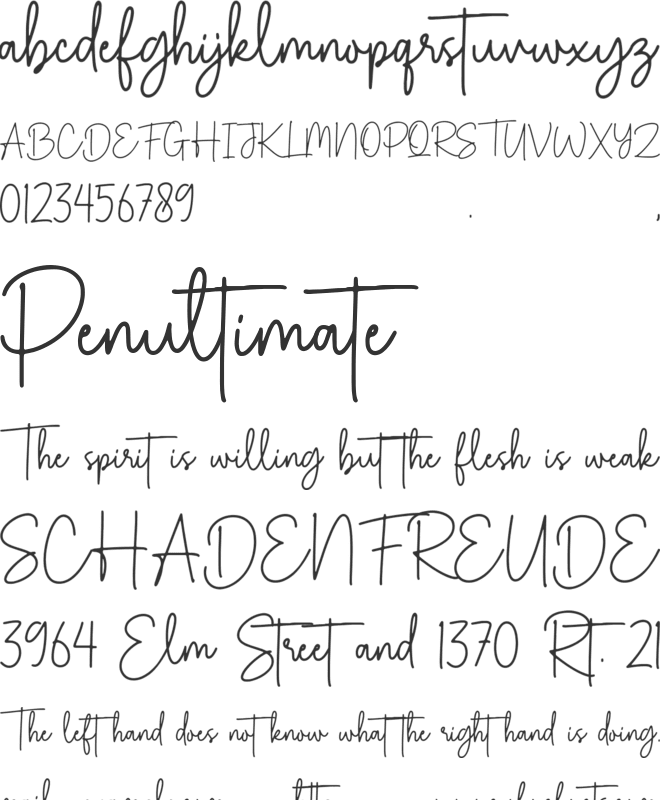 Alexandra Gistela font preview