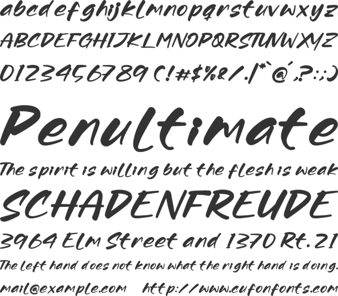 Roskery font preview