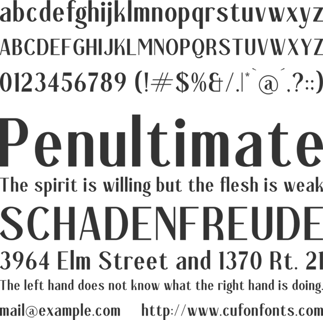 Dilgante Rocks font preview