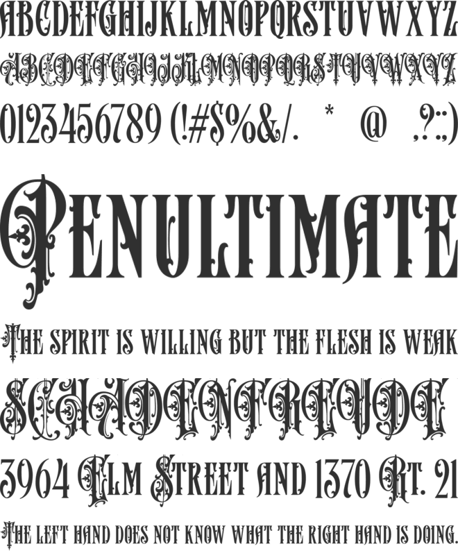 Master Rumble font preview