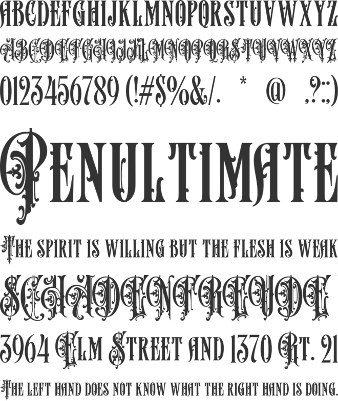 Master Rumble font preview