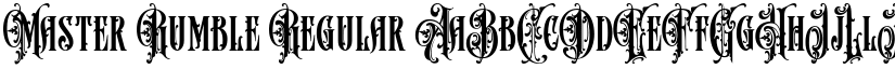 Master Rumble Regular font