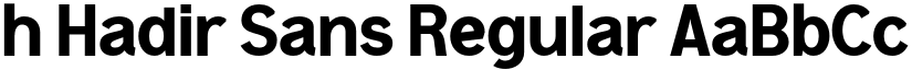 h Hadir Sans Regular font