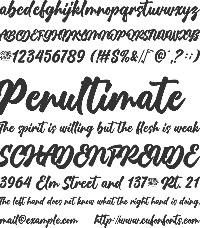 Militta Reguler font preview