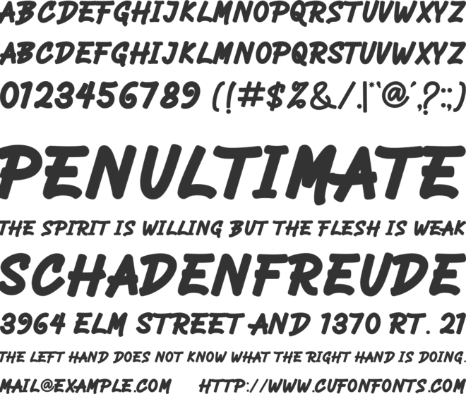 THEBREAKER font preview