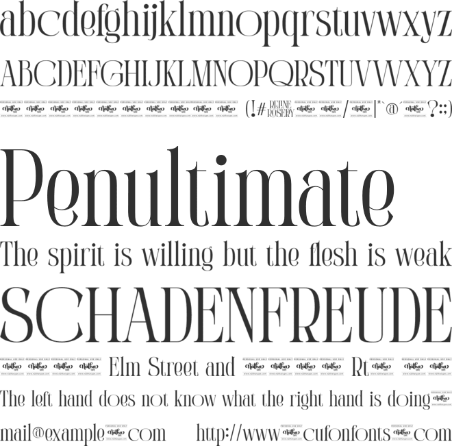 Reline Rosery font preview
