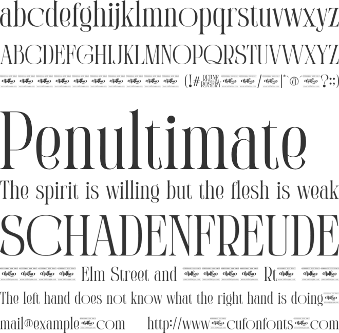 Reline Rosery font preview