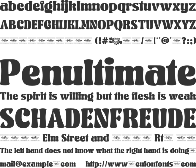 Mighty Monday font preview