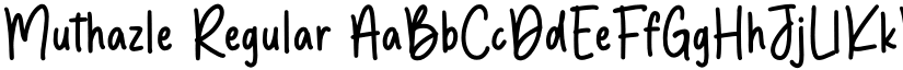 Muthazle Regular font