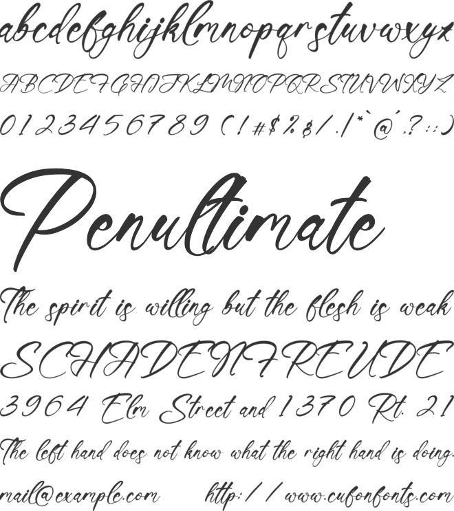 Bradley Milestiago font preview