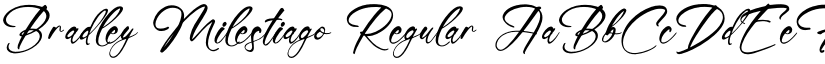 Bradley Milestiago Regular font