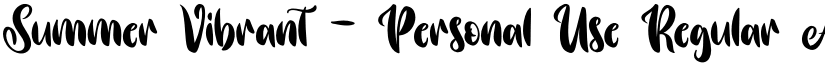 Summer Vibrant - Personal Use Regular font