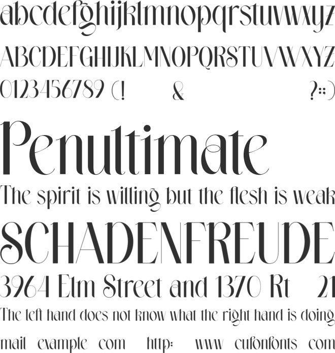 Wastogi font preview