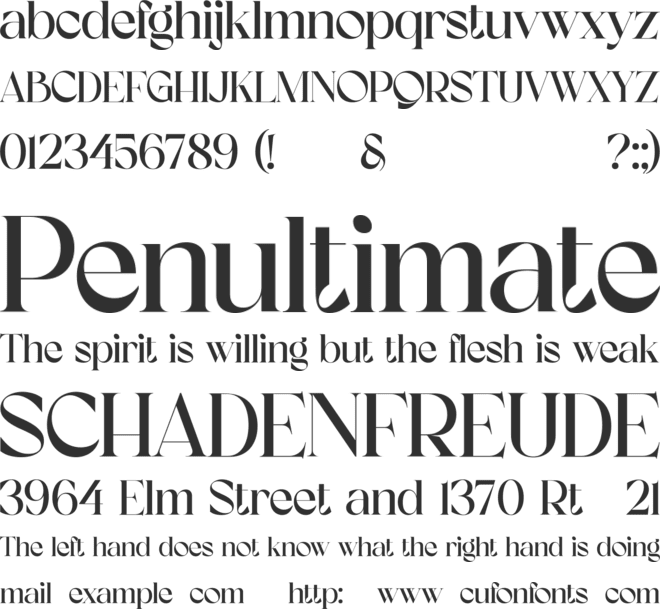 Koolegant font preview