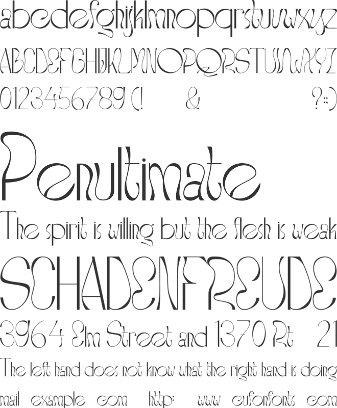 Stockist font preview