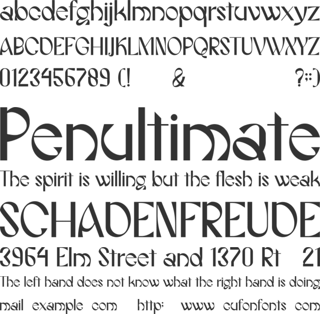 Greenos font preview