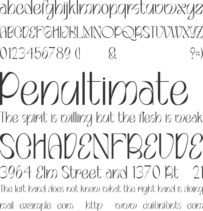 Montero font preview