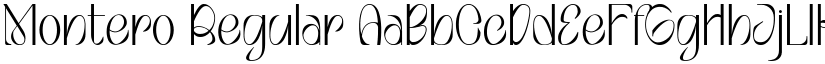 Montero Regular font