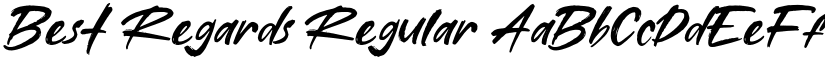 Best Regards Regular font