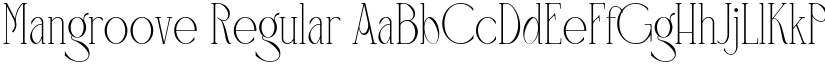 Mangroove Regular font