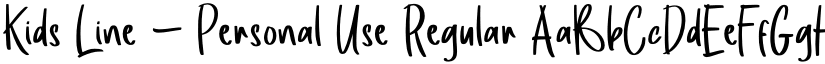 Kids Line - Personal Use Regular font