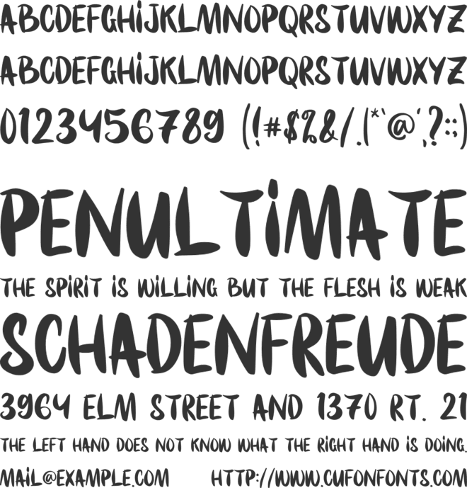 Marker Line - Personal Use font preview