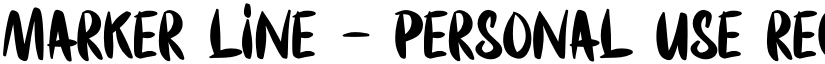Marker Line - Personal Use Regular font