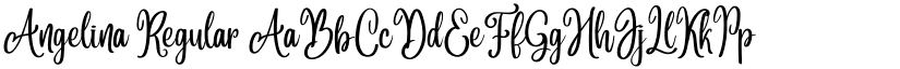 Angelina Regular font