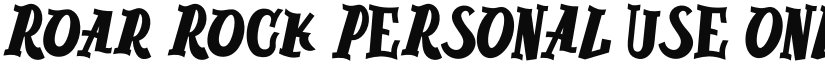 Roar Rock PERSONAL USE ONLY font download