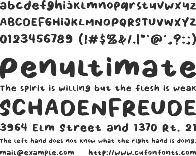 Cheerful Hilarious font preview