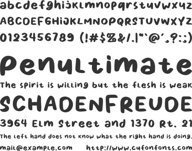 Cheerful Hilarious font preview