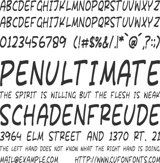 Playing Barnley font preview