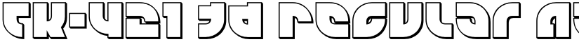 TK-421 3D Regular font