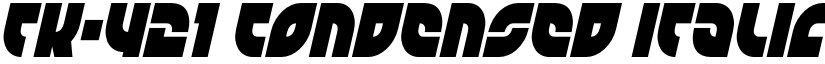TK-421 Condensed Italic Regular font