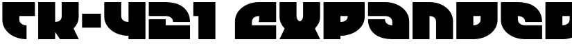 TK-421 Expanded Regular font